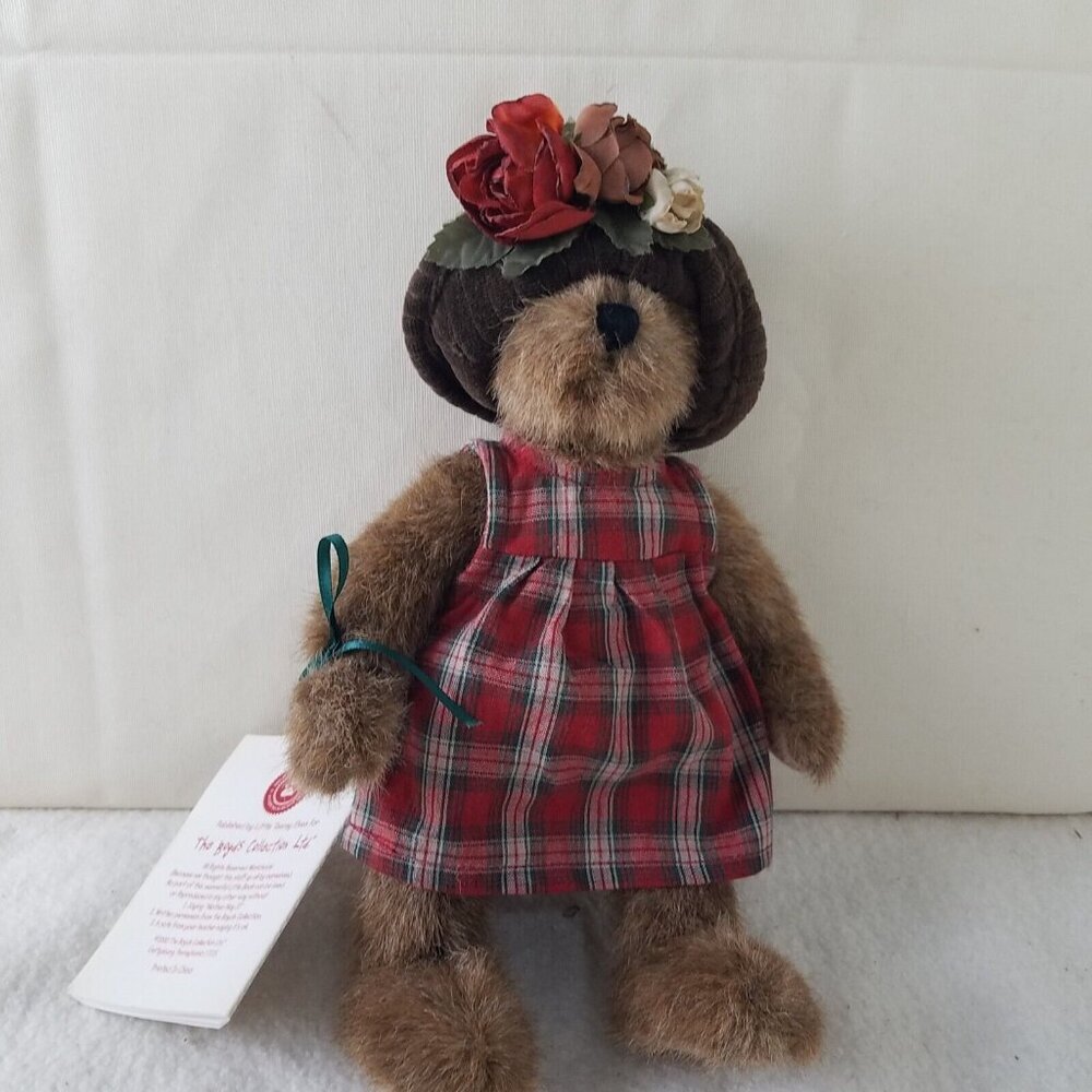 Boyds Bears Lizzie Wishkabibble #50002 Special Event Piece NWT plaid dress hat